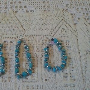 Hade made anointed turqoise stone bracelet